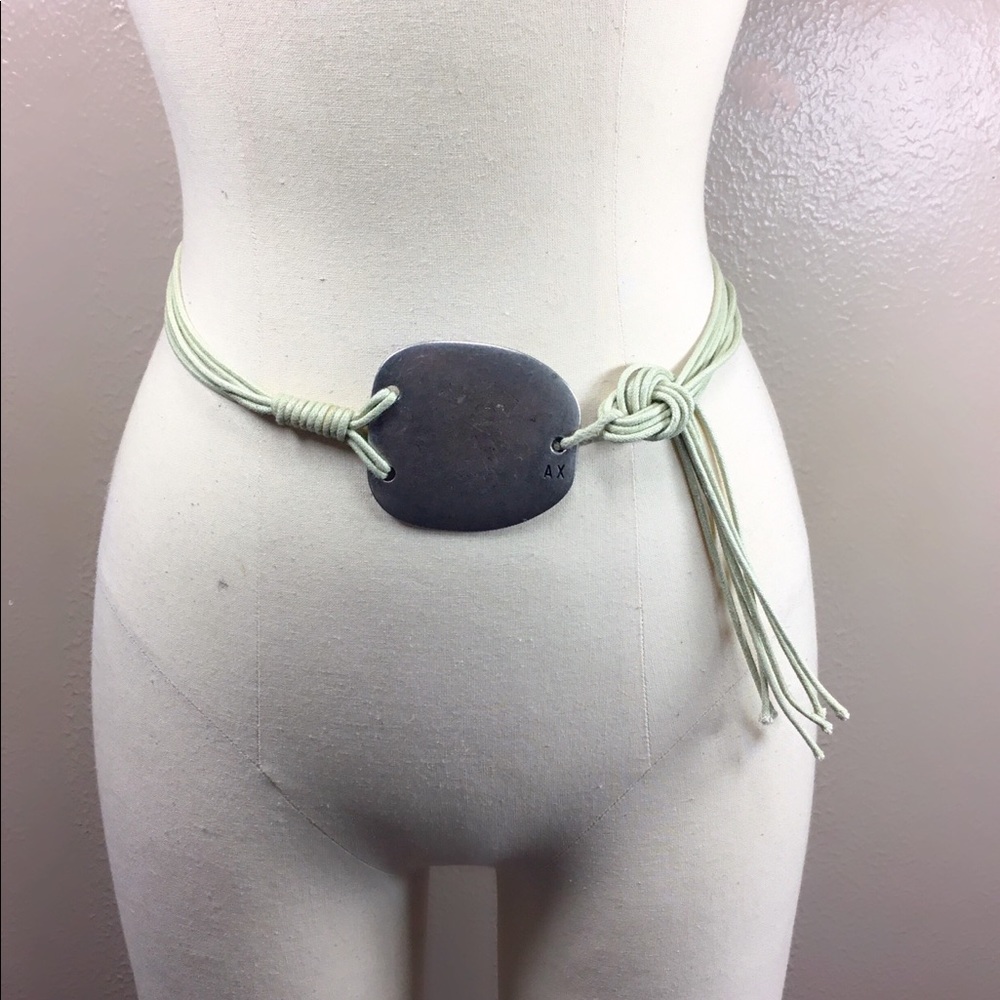 AX Armani Exchange belt rope cream/gold tint